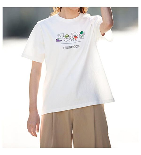 BELLUNA（ベルーナ）の「＜べるーにゃ&times;フルーツオブザルーム＞綿１００％素材プリントＴシャツ（Tシャツ）」｜詳細画像