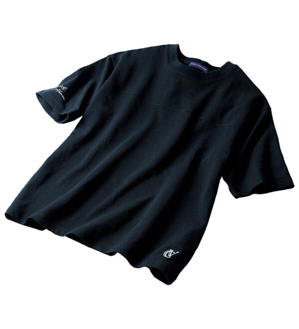 「＜コムルヴァン・オム＞ゆったりサッカー素材Ｔシャツ（メンズＴシャツ）」｜詳細画像