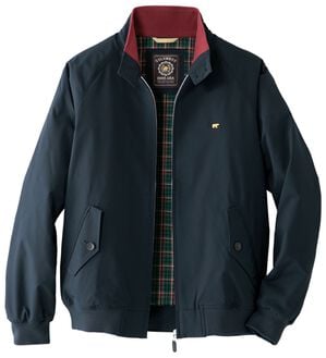 「＜ゴールデンベア＞着心地安心の綿タッチジャケット（メンズブルゾン）」｜ネイビー