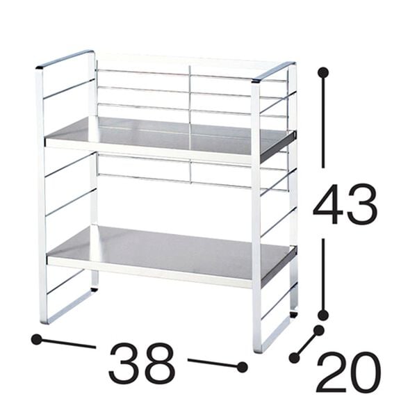「出窓で使える２段シェルフ（キッチン整理用品）」｜詳細画像