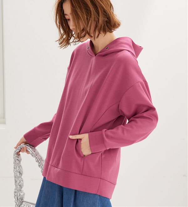 BELLUNA（ベルーナ）の「とろみ素材フードデザインパーカー（パーカー）」｜詳細画像