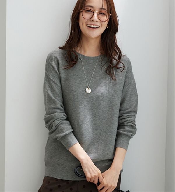 BELLUNA（ベルーナ）の「ラメ調もちもちニットプルオーバー（ニット・セーター）」｜詳細画像