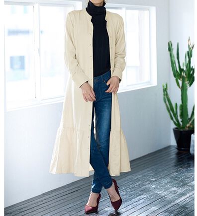 RANAN（ラナン）の「コーデュロイ素材ティアードシャツワンピース（シャツワンピース）」