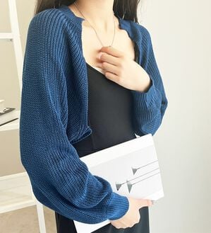 GeeRA（ジーラ）の「畦編ショートボレロカーディガン（その他カーディガン）」｜詳細画像