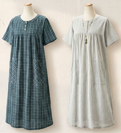 ルフラン（ルフラン）の「【２色組】おうちで涼やか夏の楊柳ワンピ（その他ワンピース）」