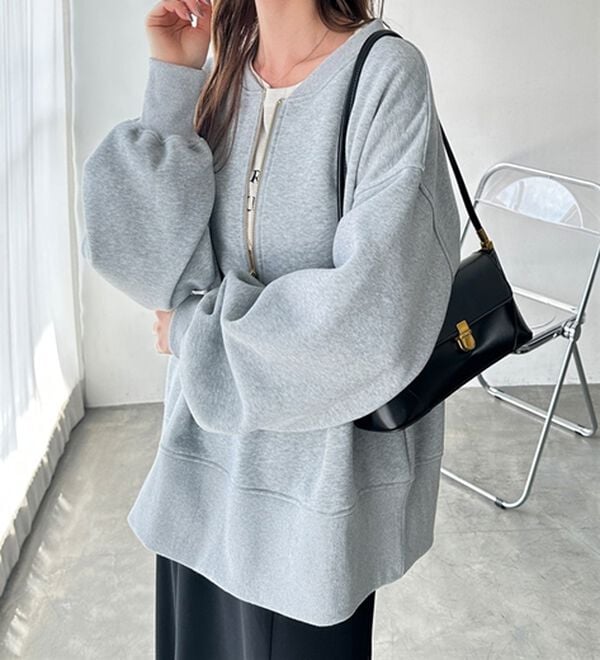 GeeRA（ジーラ）の「【ラク&times;きれい】ハーフジップ裏起毛スウェット（トレーナー・スウェット）」｜詳細画像