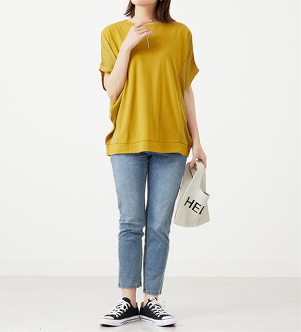 BELLUNA（ベルーナ）の「サイドシャドーストライプ切替チュニック（チュニック）」｜詳細画像