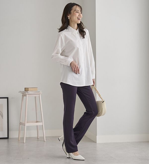 BELLUNA（ベルーナ）の「【裏起毛有無】ジャストフィットらくらくパンツ（フルレングスパンツ）」｜詳細画像