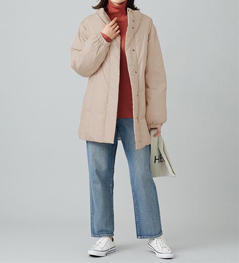 定価18万 Drawer ノーステッチベルトダウンコート グレー