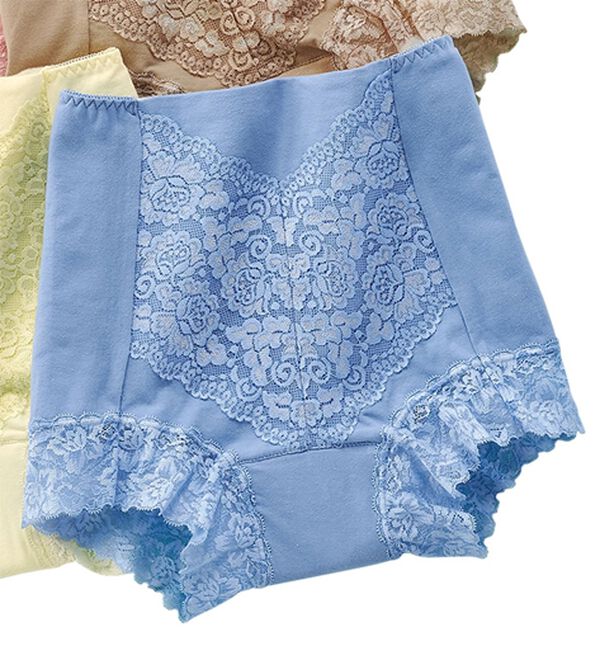 LAVIENNE（ラヴィエンヌ）の「旅のお供にこれ１枚！お腹スッキリ安心ショーツ（安心ショーツ）」｜ブルーグレー