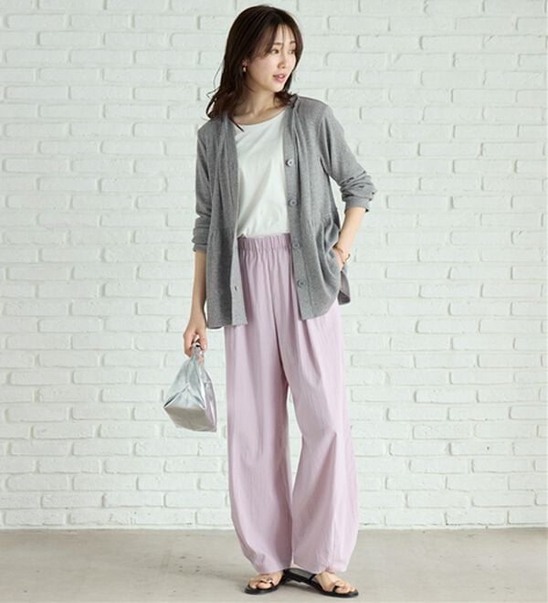 BELLUNA（ベルーナ）の「ラメ調リブ素材ペプラムカーディガン（ニットカーディガン）」｜詳細画像