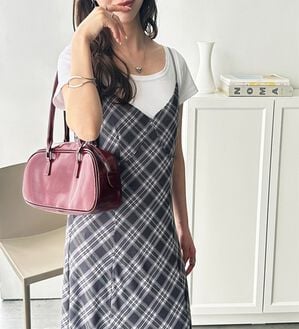 GeeRA（ジーラ）の「シアーチェックキャミワンピース（その他ワンピース）」｜ブラックケイ