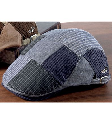 「＜クロコダイル＞播州織上品パッチワークハンチング（メンズ帽子）」