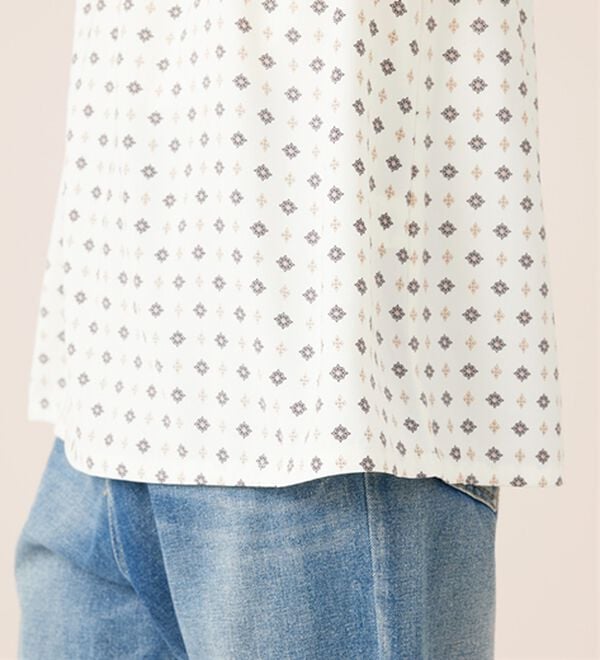 BELLUNA（ベルーナ）の「衿＆袖ニット使い美人顔ブラウス（ブラウス）」｜詳細画像