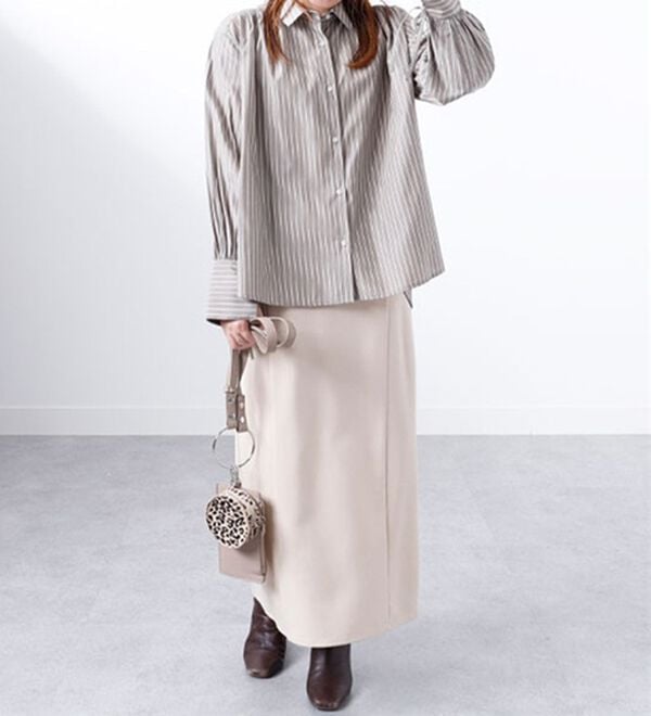 BELLUNA（ベルーナ）の「袖リボンデザインシャツチュニック（チュニック）」｜詳細画像