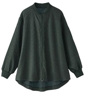 BELLUNA（ベルーナ）の「ふくれジャカードブルゾン（ブルゾン）」｜黒