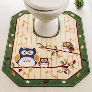 「洗える八角形ふくろうトイレマット（トイレマット）」｜詳細画像