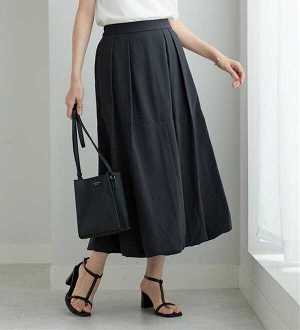 BELLUNA（ベルーナ）の「しぼ感素材バルーンスカート（ロングスカート）」｜詳細画像