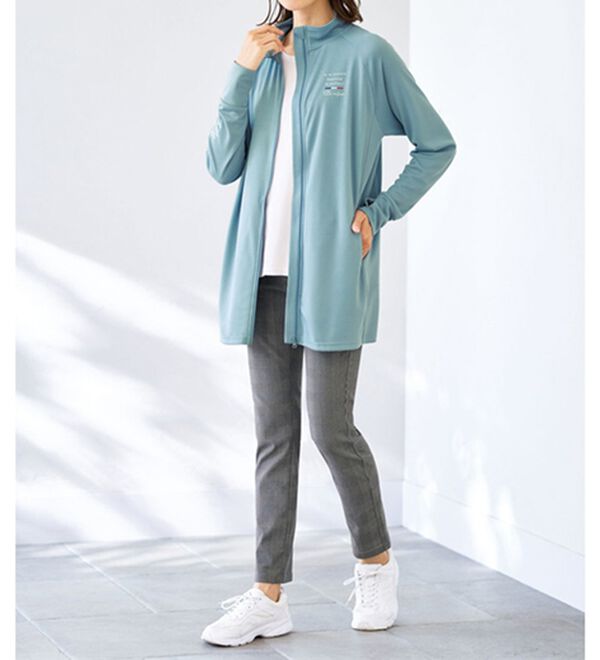 BELLUNA（ベルーナ）の「＜ＥＬＬＥ　Ａｃｔｉｖｅ＞ＵＶ対策！ラッシュガードジャケット（パーカー）」｜詳細画像