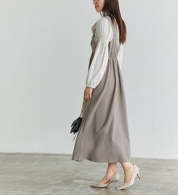 Pierrot（ピエロ）の「ウエストマークジャンパースカート（ジャンパースカート）」｜詳細画像