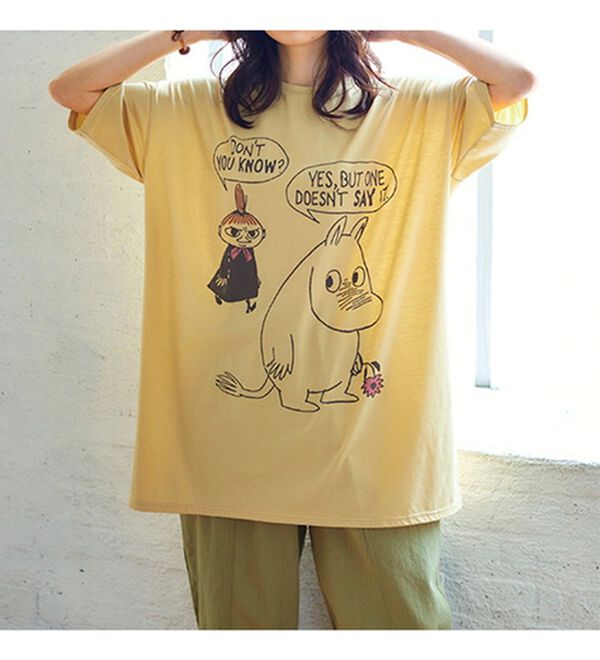 BELLUNA（ベルーナ）の「ムーミンプリントビックＴシャツ（Tシャツ）」｜詳細画像
