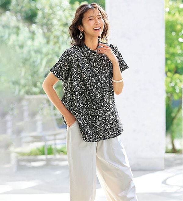 BELLUNA（ベルーナ）の「さらっと爽快！ポコポコサッカーブラウス（ブラウス）」｜詳細画像