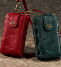 「＜ゴールデンベア＞イタリアレザー使用２ＷＡＹモバイルポーチ（その他メンズバッグ）」