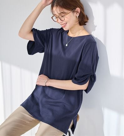 Viola e Viola（ヴィオラ エ ヴィオラ）の「綿１００％袖タックチュニック（チュニック）」