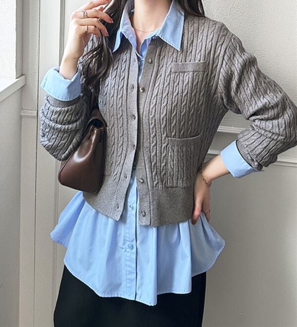 GeeRA（ジーラ）の「シャーリングビスチェデザインシャツ（シャツ）」｜詳細画像