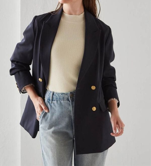 RANAN（ラナン）の「洗える！ゴールド調ボタンWテーラードジャケット（テーラードジャケット）」｜詳細画像