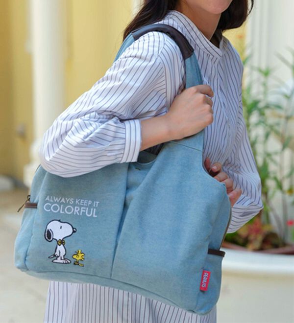 BELLUNA（ベルーナ）の「＜スヌーピー＞多収納トート（トートバッグ）」｜詳細画像