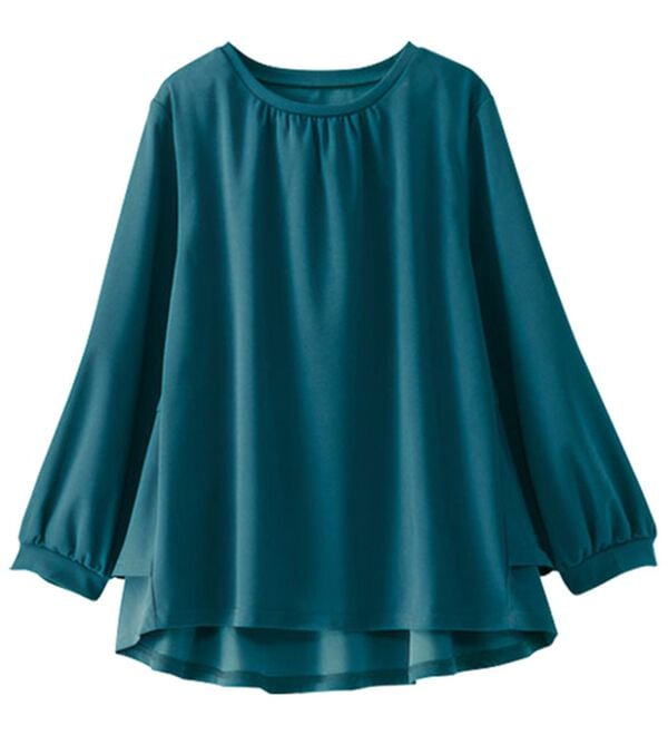 BELLUNA（ベルーナ）の「【再入荷】ボリューム袖美人顔バックフレアーＴブラウス（ブラウス）」｜詳細画像