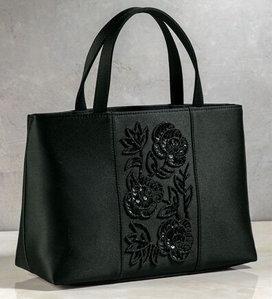 BELLUNA（ベルーナ）の「花刺繍が上品なビジューバッグ（ハンドバッグ）」