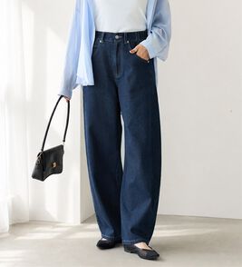 BELLUNA（ベルーナ）の「オシャレに見えるカーブデニムパンツ（ワイドパンツ・ガウチョ）」