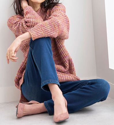 BELLUNA（ベルーナ）の「裏ベロアストレッチ素材レギンスパンツ（フルレングスパンツ）」