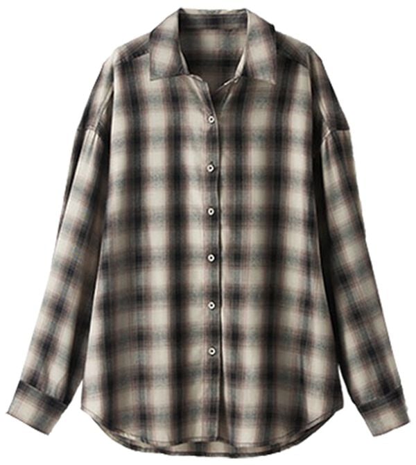 BELLUNA（ベルーナ）の「サラッと軽い！チェック柄シャツ（シャツ）」｜詳細画像