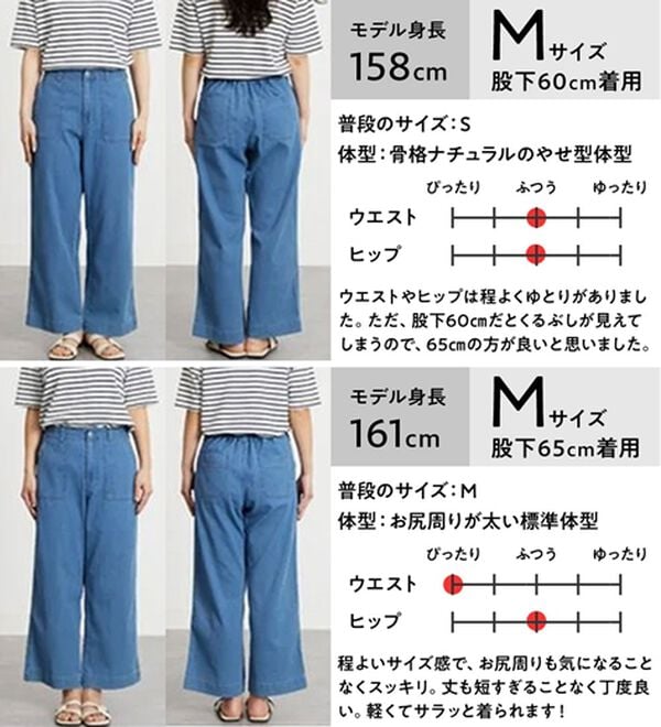 BELLUNA（ベルーナ）の「新感覚！メッシュデニムワイドパンツ（フルレングスパンツ）」｜詳細画像