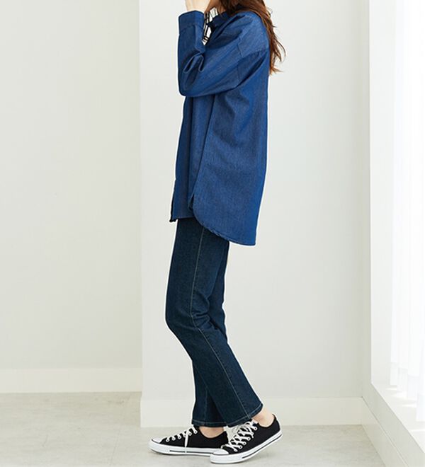 BELLUNA（ベルーナ）の「ポケット付デニムシャツチュニック（チュニック）」｜詳細画像