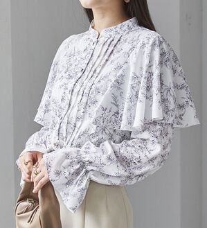 RANAN（ラナン）の「ピンタックフレアー長袖ブラウス（ブラウス）」｜詳細画像