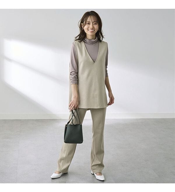 BELLUNA（ベルーナ）の「なめらかテンセル（ＴＭ）繊維ストレッチプルオーバー（カットソー）」｜詳細画像