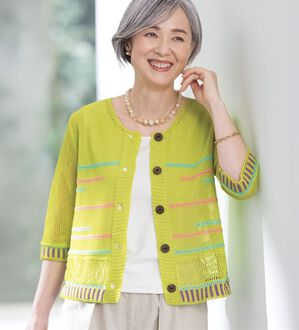 ルフラン（ルフラン）の「日本製　泉州ニットカーディガン（ニットカーディガン）」｜詳細画像