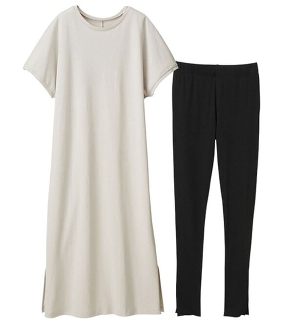 RANAN（ラナン）の「【レギンス付】＜ＢＣ＞綿１００％ひんやりワンピース（その他ワンピース）」｜詳細画像