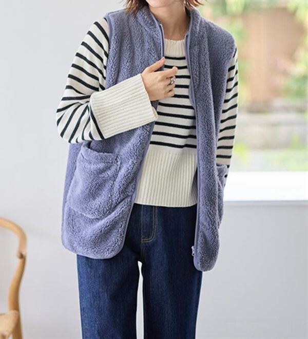 LAVIENNE（ラヴィエンヌ）の「ふわふわ暖かフリースベスト（ベスト）」｜詳細画像