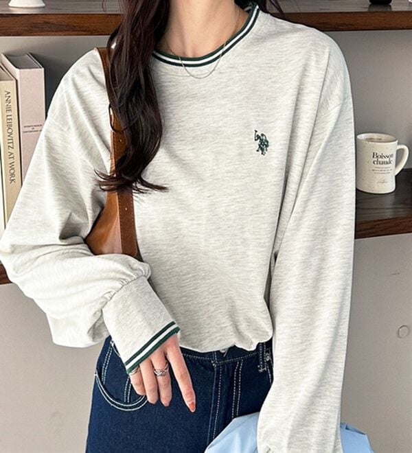 GeeRA（ジーラ）の「【Ｕ．Ｓ．　ＰＯＬＯ　ＡＳＳＮ．】配色ラインロンＴ（カットソー）」｜オートミール