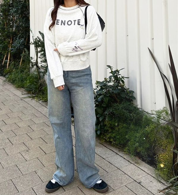 GeeRA（ジーラ）の「ミックスロゴ裏毛スウェット（カットソー）」｜詳細画像