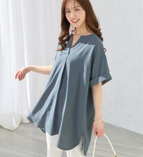 alotta（アロッタ）の「スキッパーとろみブラウスチュニック（ブラウス）」