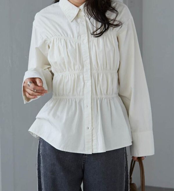 RANAN（ラナン）の「ライトデニムシャーリングデザインシャツブルー（シャツ）」｜詳細画像