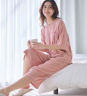LAVIENNE（ラヴィエンヌ）の「【着るタオル】サラッと気持ちいい！ひんやりクールパイルパジャマ（パジャマ・ルームウェア）」｜詳細画像