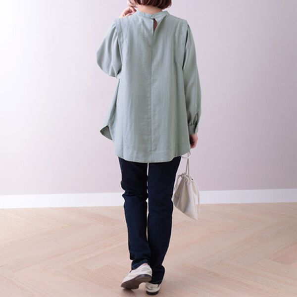 BELLUNA（ベルーナ）の「ビンテージ素材肩タックデザインブラウス（ブラウス）」｜詳細画像