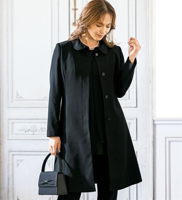 ルフラン（ルフラン）の「はっ水フォーマルコート（ロングコート）」｜黒